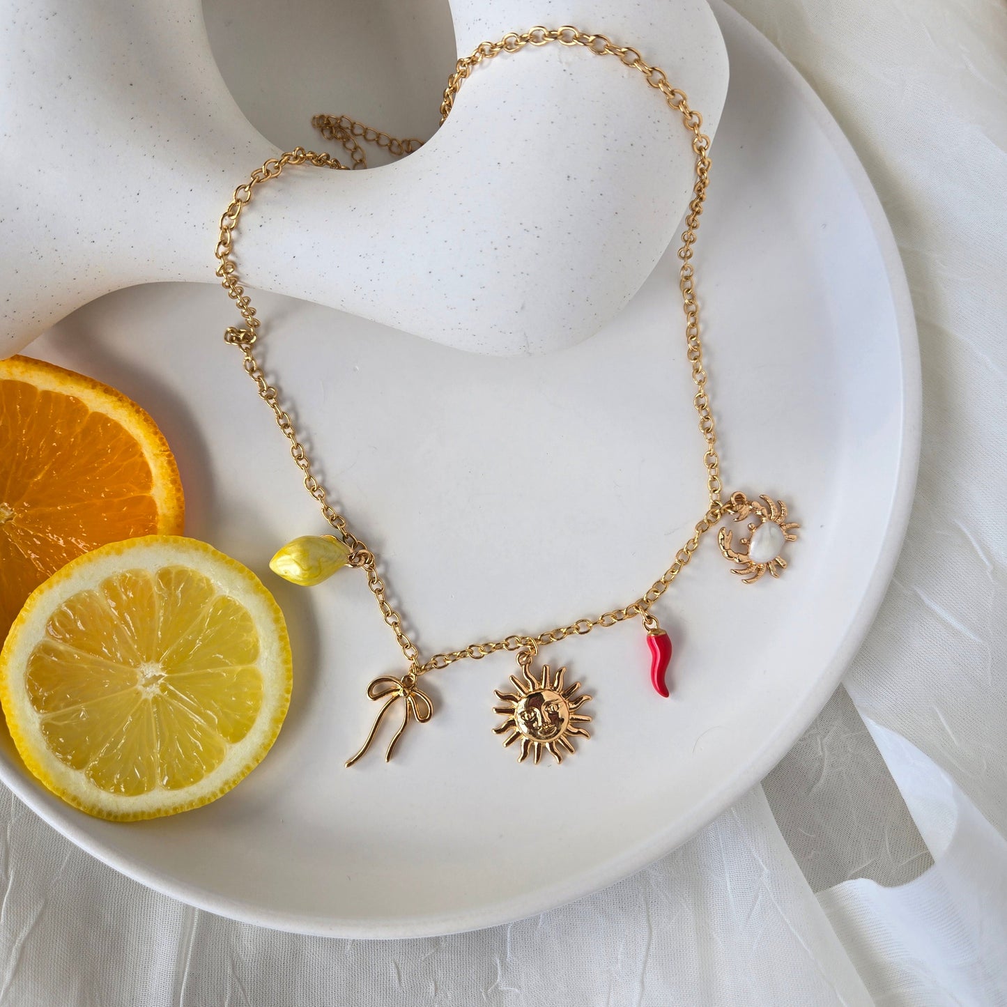 Sun Charm Necklace