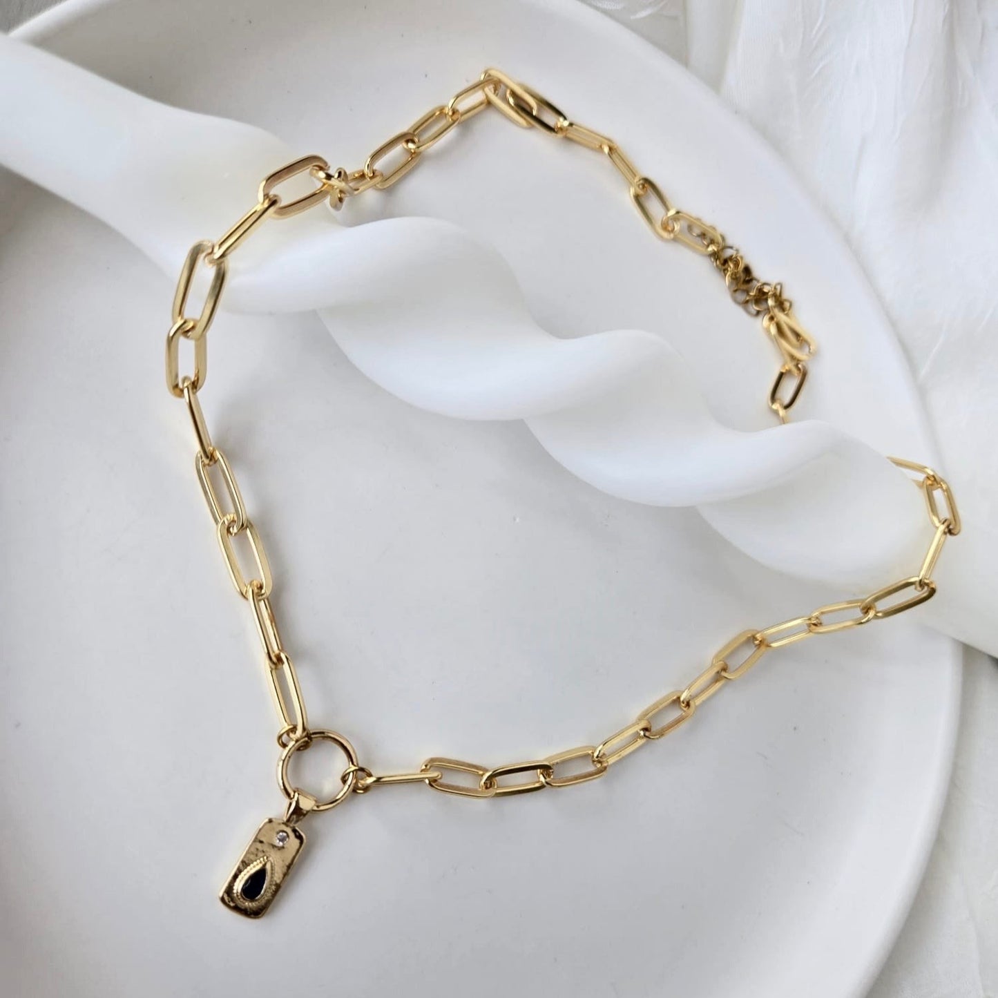 Golden Tear Necklace