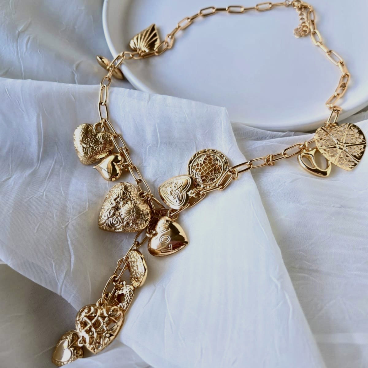 Golden Hearts Necklace