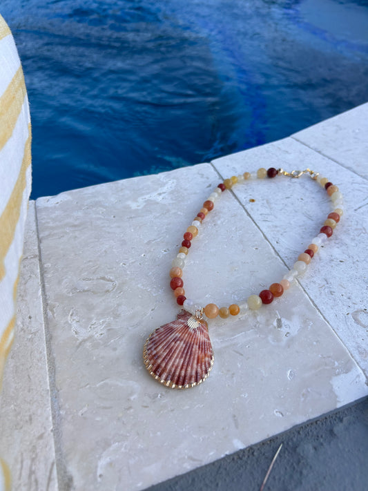 Golden Hour Shell Necklace - 18K Gold Plated